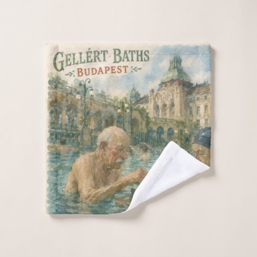 Partie d'échecs Bains Gellert Budapest Hongrie (Gant de toilette)