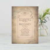 Partie d'engagement de la carte de voyage vintage (Debout devant)