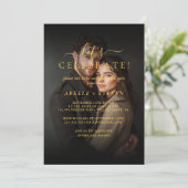 Partie d'engagement Photo personnalisée Invitation (Debout devant)