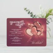 Partie d'engagement, Rose Gold Hearts Invitation (Debout devant)