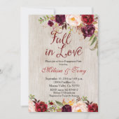 Partie d'engagement Rustic Shower Invitation d'aut (Devant)