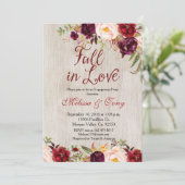 Partie d'engagement Rustic Shower Invitation d'aut (Debout devant)