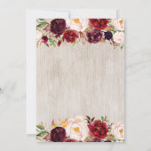 Partie d'engagement Rustic Shower Invitation d'aut (Dos)