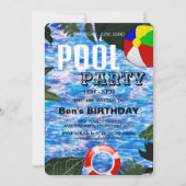 Partie du pool | Nage Invitation d'anniversaire (Devant)