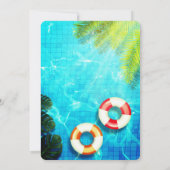 Partie du pool | Nage Invitation d'anniversaire (Dos)