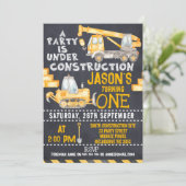 Partie en construction 1er anniversaire Invitation (Debout devant)