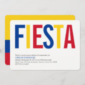 Partie : Invitations : La Colombie : Drapeau (Devant / Derrière)