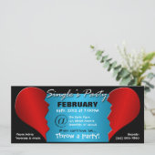 Partie simple du coeur brisé - 9,25"" invitations (Debout devant)