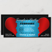 Partie simple du coeur brisé - 9,25"" invitations (Devant / Derrière)