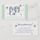 Partie sur le carte de visite de conceptions (Devant / Derrière)