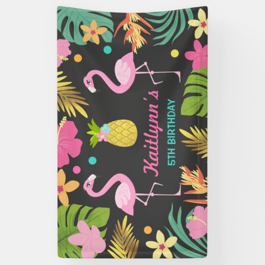 Partie tropicale de Flamant rose de bannière de (Vertical)