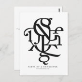 Parties d'une carte postale de caractère (Devant / Derrière)