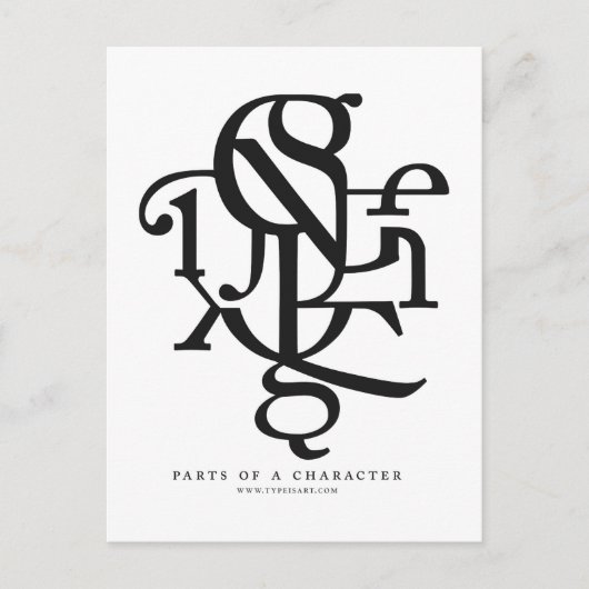 Parties d'une carte postale de caractère (Devant)