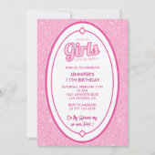 Parties scintillant 11e anniversaire invitation Po (Devant)