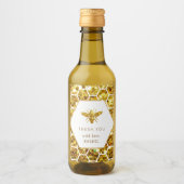 parties scintillant abeille merci étiquette de vin (Devant)