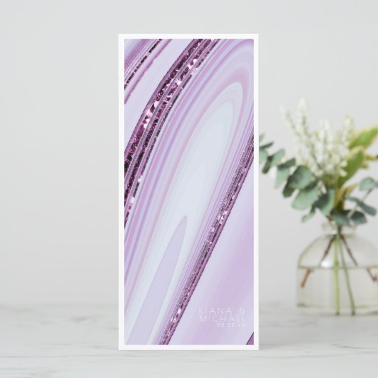 Parties scintillant Abstraite Strata Mariage Menu  (Debout devant)