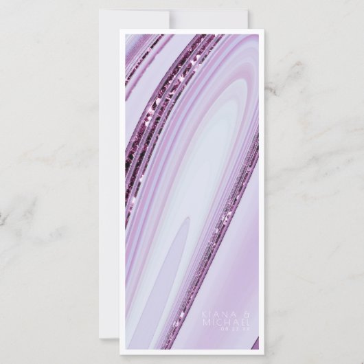 Parties scintillant Abstraite Strata Mariage Menu  (Devant)