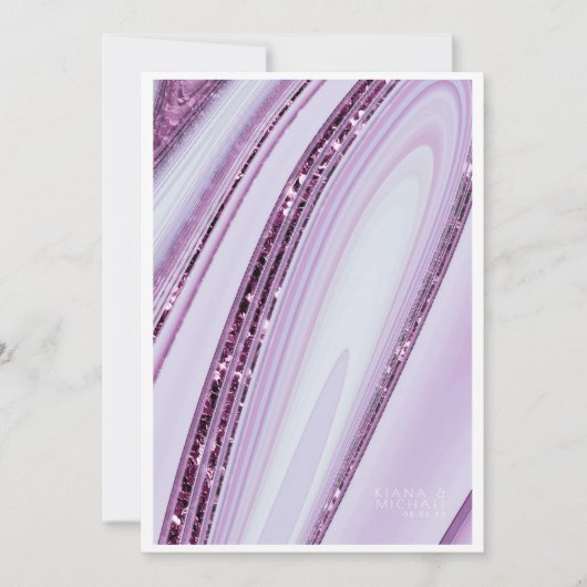 Parties scintillant Abstraite Strata Menu Mariage  (Devant)