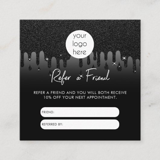 Parties scintillant Affaires Référer Une Carte De  (Devant)