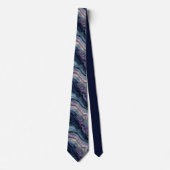 Parties scintillant Agate bleu violet Cravate (Devant)