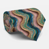 Parties scintillant Agate rose Cravate Turquoise (Roulé)