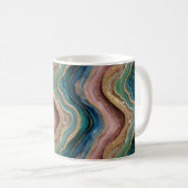 Parties scintillant Agate Rose Turquoise café Mug (Devant droit)
