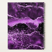 Parties scintillant agate violet marbre rose monog (Dos)