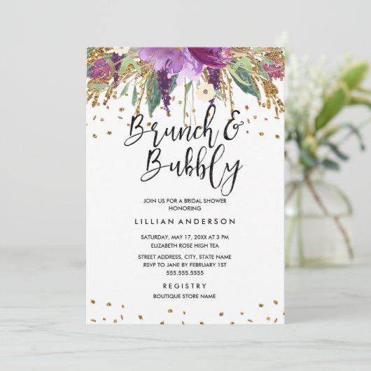 Parties scintillant Amethyst Invitation de la douc (Debout devant)