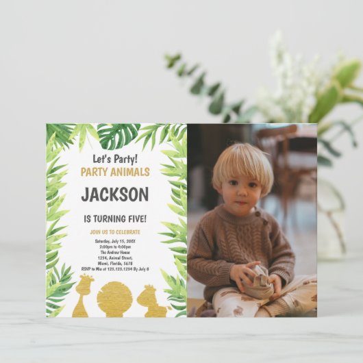 Parties scintillant Animaux des bois Invitations a (Debout devant)