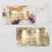 Parties scintillant aquarelle et Carte de visite d (Devant / Derrière)