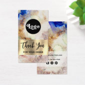 Parties scintillant aquarelle et feuille d'or insé (Bureau)