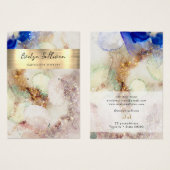 Parties scintillant aquarelle feuille or bijoux ca (Devant & derrière)