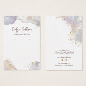 Parties scintillant aquarelle formes bijoux carte  (Devant & derrière)