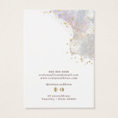 Parties scintillant aquarelle formes bijoux carte  (Dos)