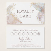 Parties scintillant aquarelle formes carte de fidé (Devant & derrière)