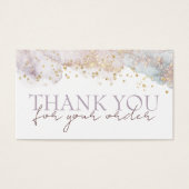 Parties scintillant aquarelle formes merci carte d (Devant)