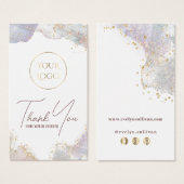 Parties scintillant aquarelle formes package insér (Devant & derrière)