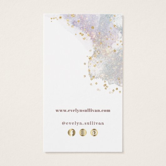 Parties scintillant aquarelle formes package insér (Dos)