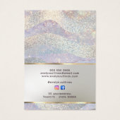 Parties scintillant aquarelle ondes collier carte  (Dos)