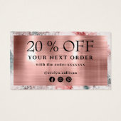 Parties scintillant aquarelle rose feuille d'or ca (Dos)