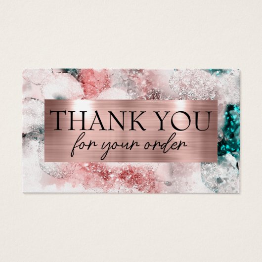 Parties scintillant aquarelle rose feuille d'or ca (Devant)