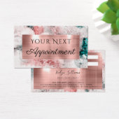 Parties scintillant aquarelle rose feuille or cart (Bureau)