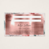 Parties scintillant aquarelle rose feuille or cart (Dos)