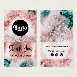 Parties scintillant Aquarelle Rose Gold Foil Inser