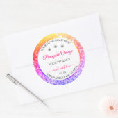 Parties scintillant arc-en-ciel et Étiquettes d'em (Enveloppe)