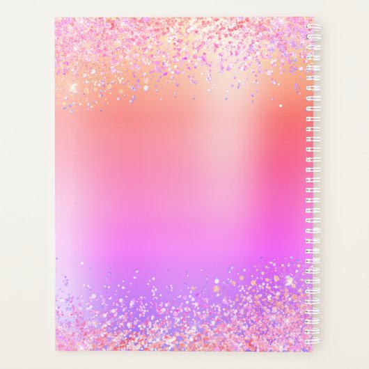 Parties scintillant arc-en-ciel Monogramme métalli (Dos)