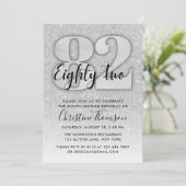Parties scintillant Argent 82e Invitation Annivers (Debout devant)