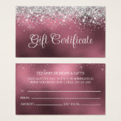 Parties scintillant argent Blush Rose Foil certifi (Devant & derrière)