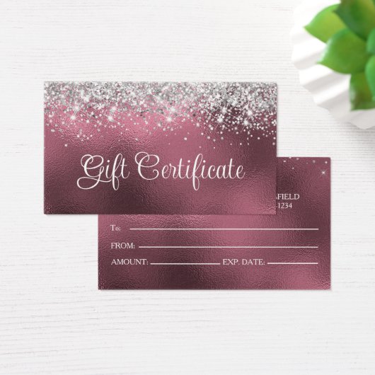 Parties scintillant argent Blush Rose Foil certifi (Bureau)