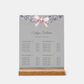 Parties scintillant Argent Cadre Rose Bow Prix (Recto)